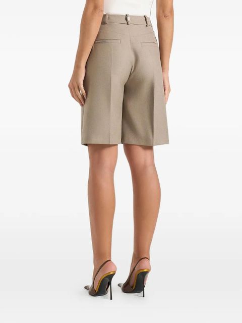 Manière De Voir pleat eiffel belt shorts - Neutrals