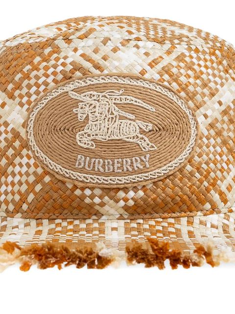 Burberry Knight Stamp fringed-details sun hat - Neutrals