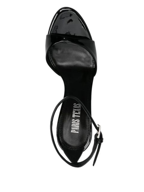Paris Texas 95mm leather sandals - Black