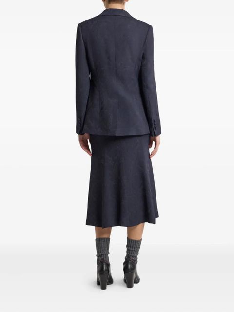 ETRO paisley-pattern cady blazer - Blue