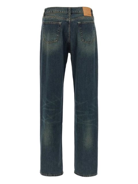 Magda Butrym stonewashed five-pocket straight-leg jeans - Blue