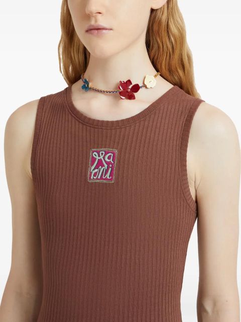 Marni flower-detail necklace - Gold