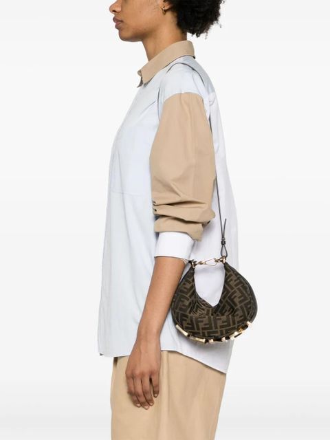 FENDI mini Fendigraphy shoulder bag - Brown