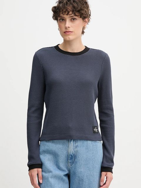 Calvin Klein Jeans longsleeve kolor granatowy LV047D225G - zdjęcie produktu nr 1