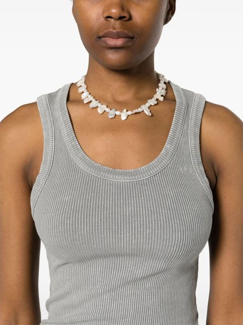 AGOLDE Poppy fine-ribbed tank top - Grey