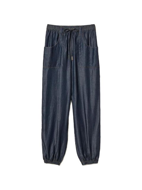 TWINSET drawstring-fastening trousers - Blue - zdjęcie produktu nr 1