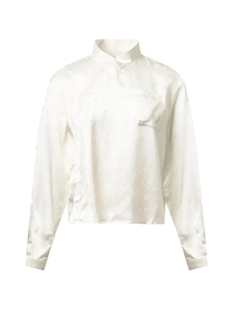 Self-Portrait satin blouse - Neutrals - zdjęcie produktu nr 1