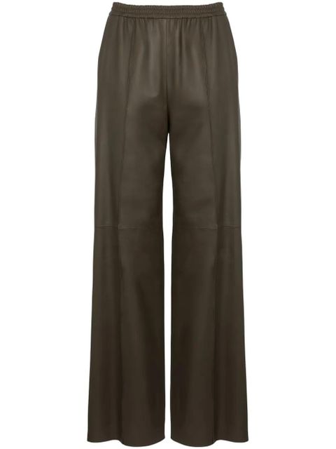 Yves Salomon leather trousers - Brown - zdjęcie produktu nr 1