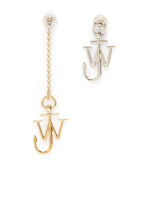 JW Anderson asymmetric Anchor-motif earrings - Gold - zdjęcie produktu nr 1
