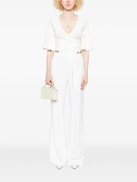 PINKO buttoned straight trousers - White