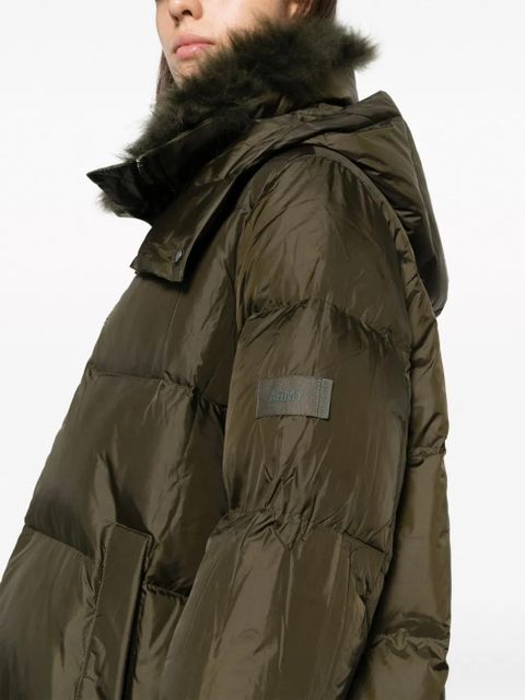 Yves Salomon hooded padded coat - Green