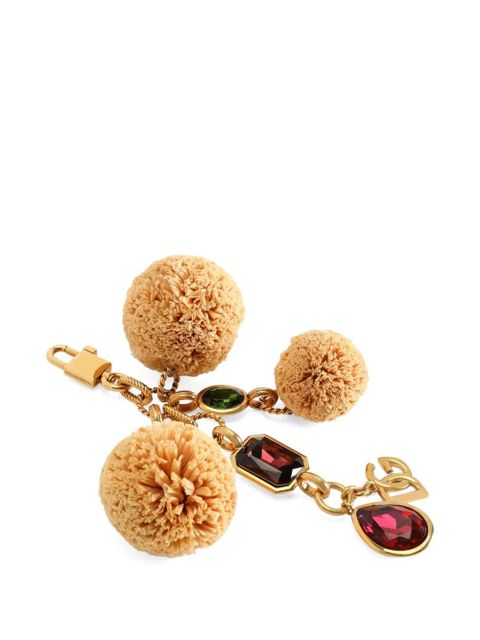 Dolce & Gabbana pom-pom charm keychain - Gold - zdjęcie produktu nr 2