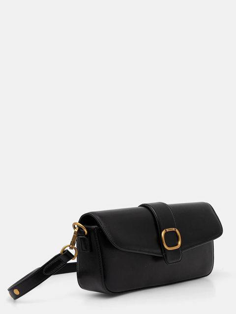 Twinset torebka skórzana kolor czarny 252TD836A