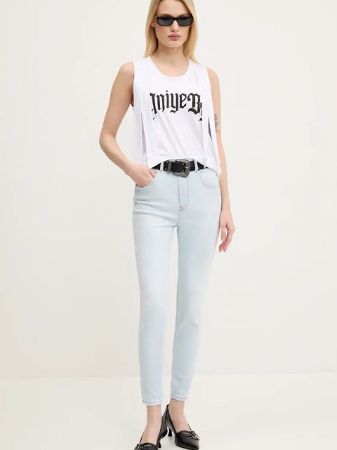 Diesel jeansy 1984 SLANDY-HIGH L.32 TROUSERS damskie kolor niebieski A03597.09K70