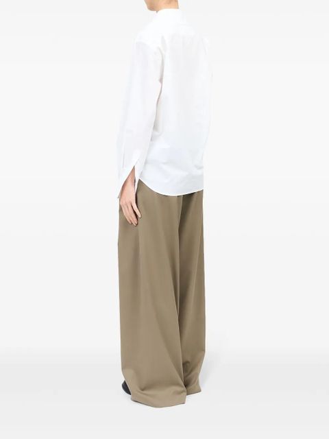 MM6 Maison Margiela V-neck cotton shirt - White