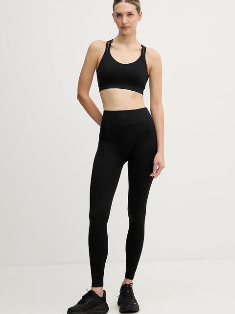 adidas Performance legginsy treningowe We Knit damskie kolor czarny gładkie JX3901