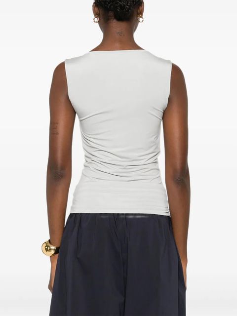 St. Agni boat-neck jersey top - Grey