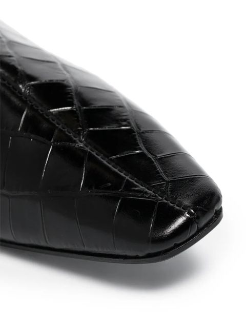 TOTEME The Wide Shaft croc-effect boots - Black - zdjęcie produktu nr 2