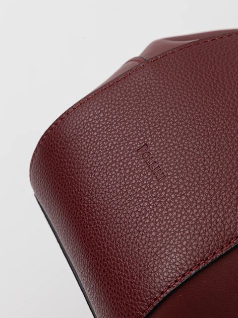 Pollini torebka skórzana kolor bordowy PC4428PP0N QG1