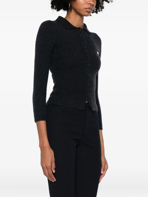 SHUSHU/TONG logo-detail cardigan - Blue