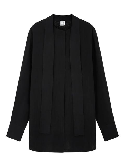 TOTEME lavallière long-sleeve shirt - Black - zdjęcie produktu nr 1