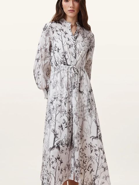 AllSaints sukienka lniana SKYLAR MAXI - zdjęcie produktu nr 1