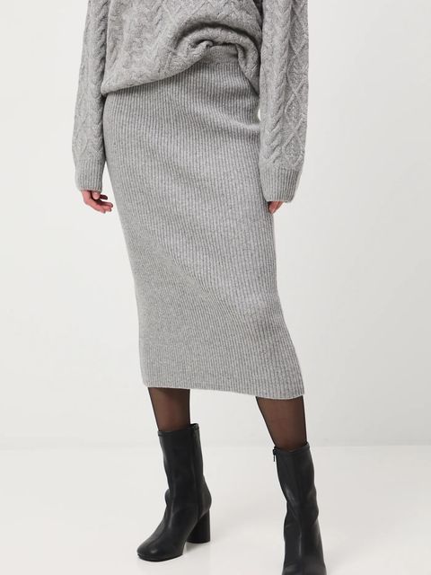 Medicine spódnica kolor szary maxi prosta