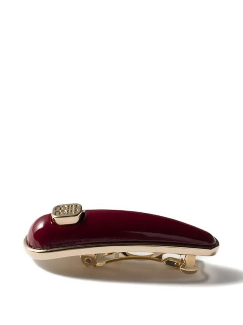 Miu Miu logo-detail hair clip - Red - zdjęcie produktu nr 1