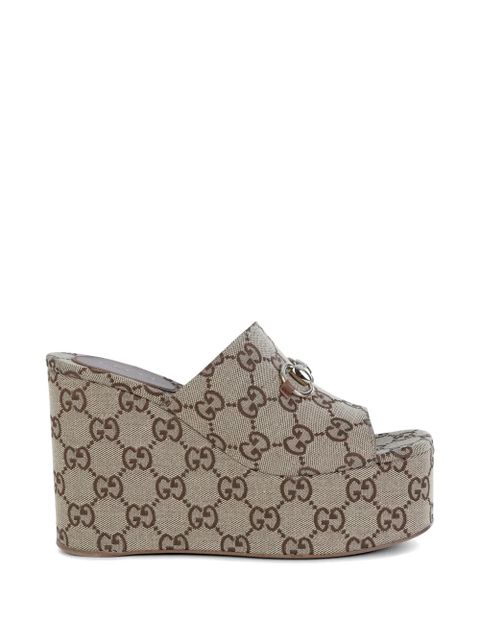Gucci horsebit platform sandals - Neutrals - zdjęcie produktu nr 1