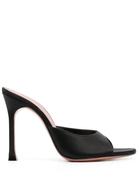 Amina Muaddi 105mm Alexa satin sandals - Black - zdjęcie produktu nr 1