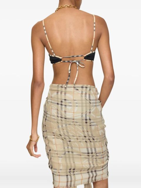 Burberry Check-trim bikini top - Black - zdjęcie produktu nr 2