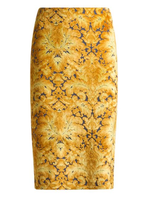 ETRO chenille jacquard midi skirt - Yellow - zdjęcie produktu nr 1