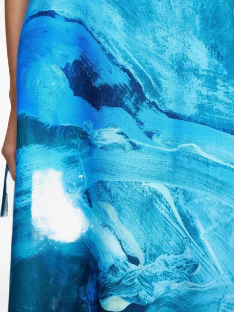 Acler Osidge abstract-print maxi dress - Blue