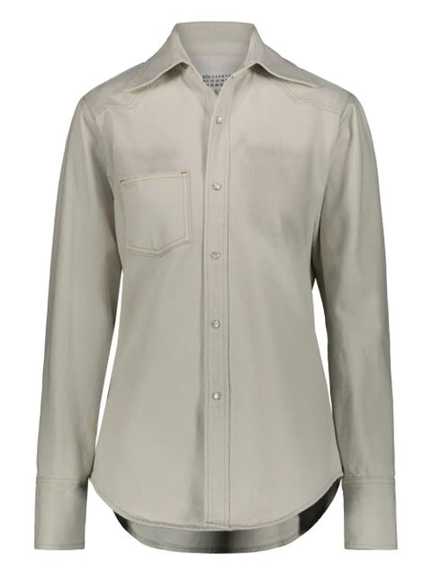 Maison Margiela chest-pocket shirt - Grey - zdjęcie produktu nr 1