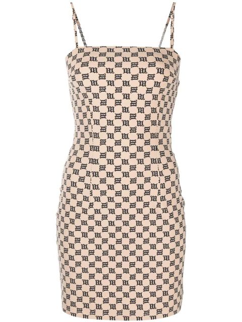 MISBHV monogram-print minidress - Neutrals - zdjęcie produktu nr 1
