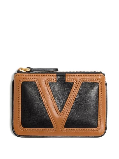 Valentino Garavani logo-embellished leather card holder - Black - zdjęcie produktu nr 1
