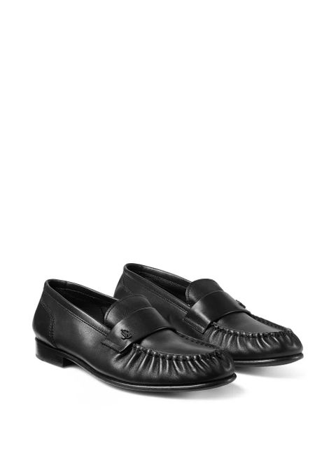 Jimmy Choo Ellis logo-plaque loafers - Black