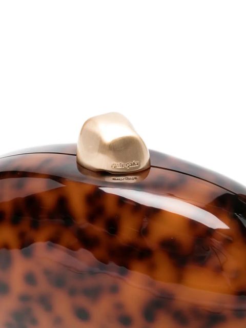 Cult Gaia patterned chain clutch bag - Brown