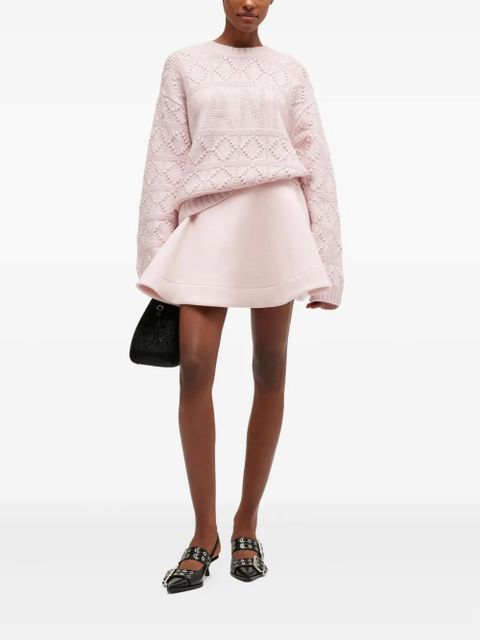 GANNI textured sweater - Pink