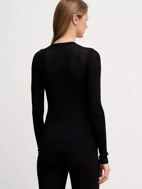 Sisley sweter damski kolor czarny lekki 19EQM2024