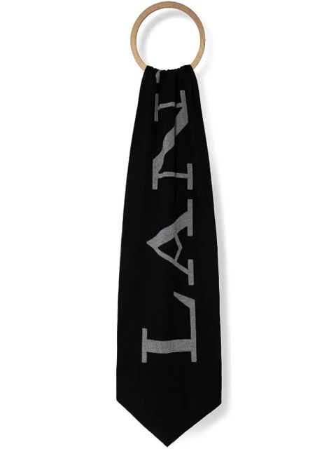 Lanvin logo-print scarf - Black - zdjęcie produktu nr 1