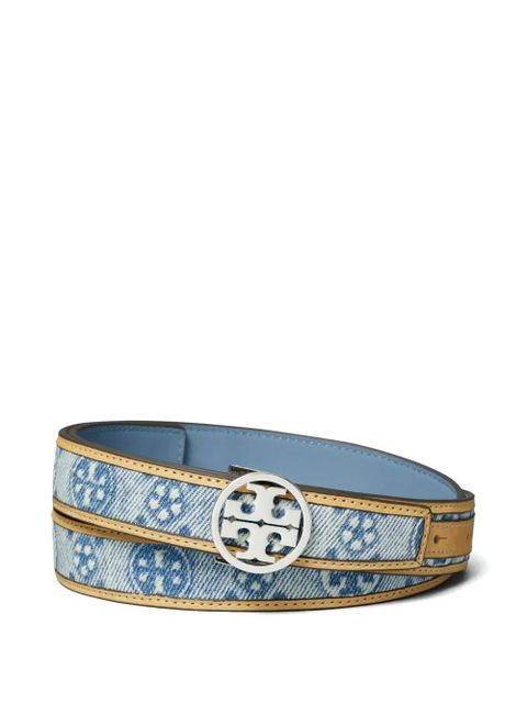 Tory Burch T Monogram denim belt - Blue - zdjęcie produktu nr 1