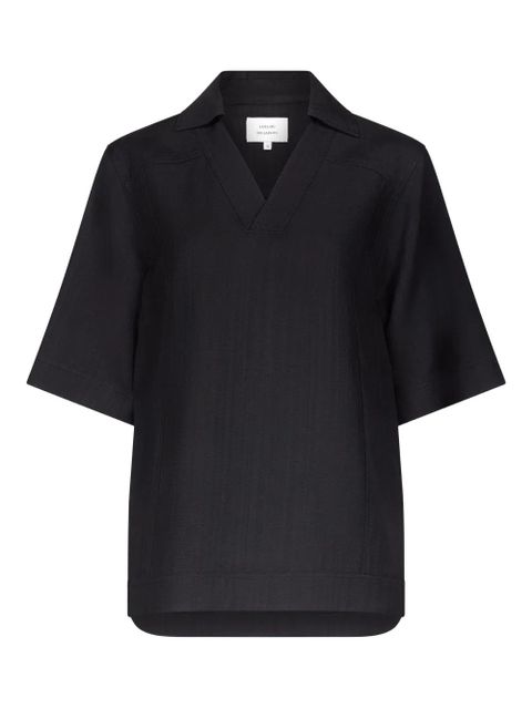 LouLou de Saison Ermo open-neck top - Black - zdjęcie produktu nr 1