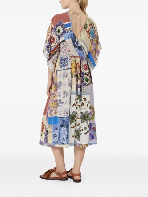 Weekend Max Mara Chine floral-patchwork midi dress - Neutrals