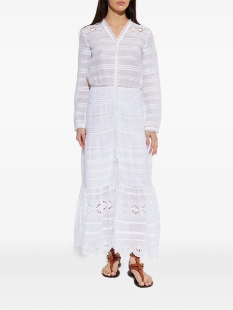 MARANT ÉTOILE V-neck long sleeve dress - White