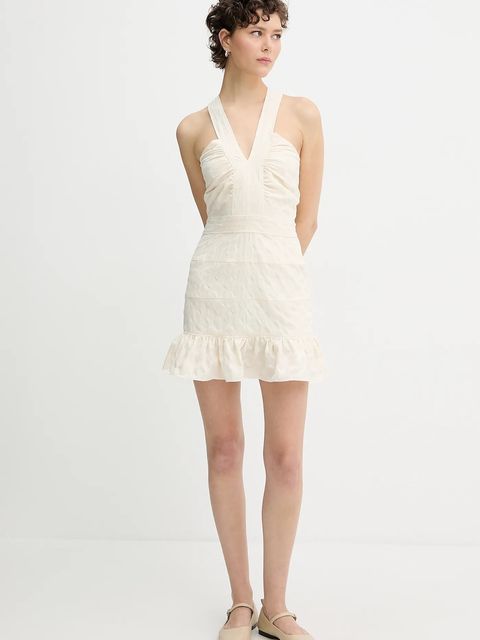 IRO sukienka kolor beżowy mini rozkloszowana WM33HORIA - zdjęcie produktu nr 2