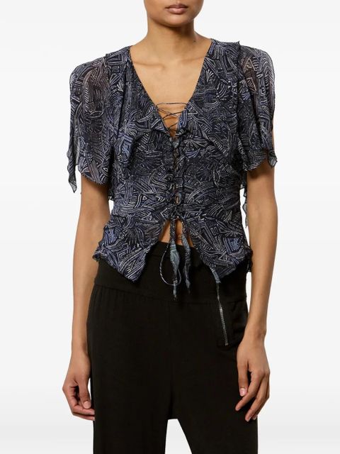ISABEL MARANT Thanais blouse - Blue - zdjęcie produktu nr 1