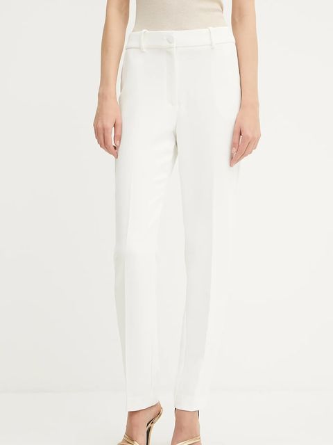 Morgan spodnie damskie kolor biały proste high waist PVAPLO - zdjęcie produktu nr 1