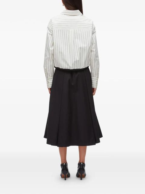 3.1 Phillip Lim striped cropped shirt - Black