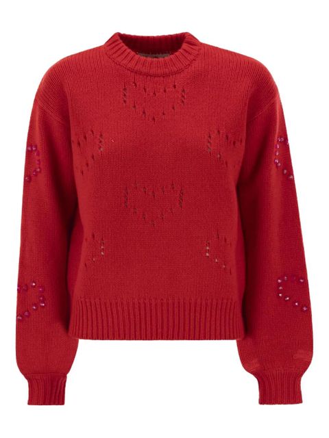 MC2 Saint Barth Danya heart-motif jumper - Red - zdjęcie produktu nr 1